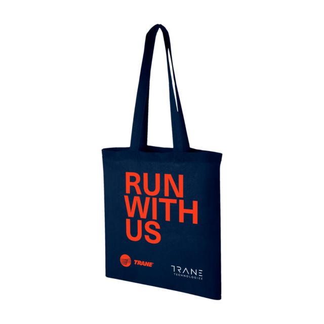 Run With Us Madras Cotton Tote Bag